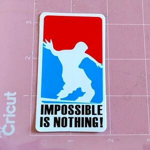 💙 Impossible Is Nothing Logo Brand Vinyl Sticker Decal New